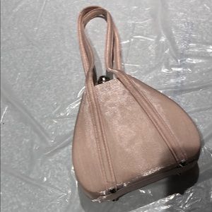 Vintage hard shell evening bag. Pink